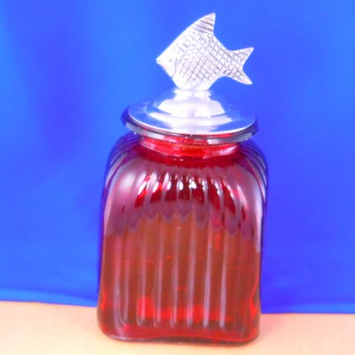 40002 RED- MEDIUM SINGLE CANISTER WITH LID